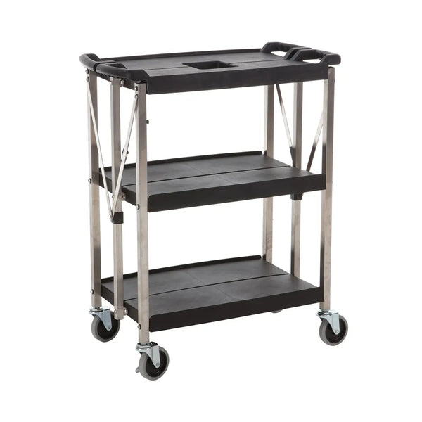 CAC China BTCF-30S Utility Cart Foldable 3-Tier 30x16-1/2x36"H Set