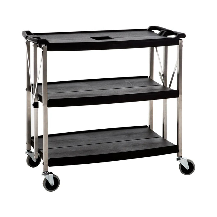 CAC China BTCF-39S Utility Cart Foldable 3-Tier 39x20-3/4x36"H Set