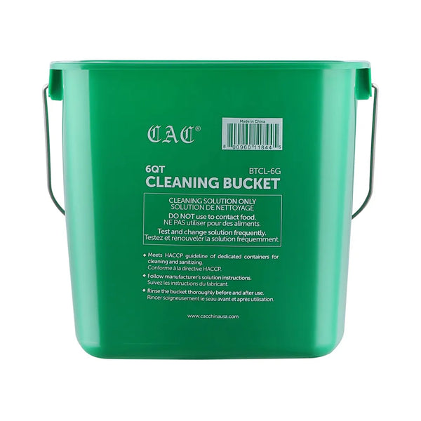 CAC China BTCL-6G Bucket Cleaning Green 6QT Case of 12 Pcs