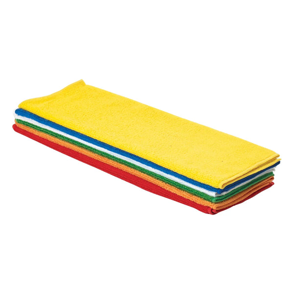 Winco BTM-16AC Microfiber Towel, 16" x 16", 6pcs/pk, Various Colors