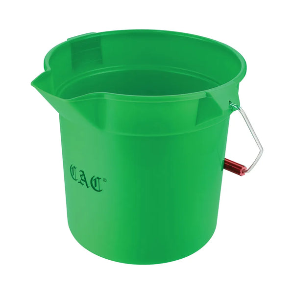 CAC China BTRS-10GN Bucket Round Poly Green 10QT Case of 12 Pcs