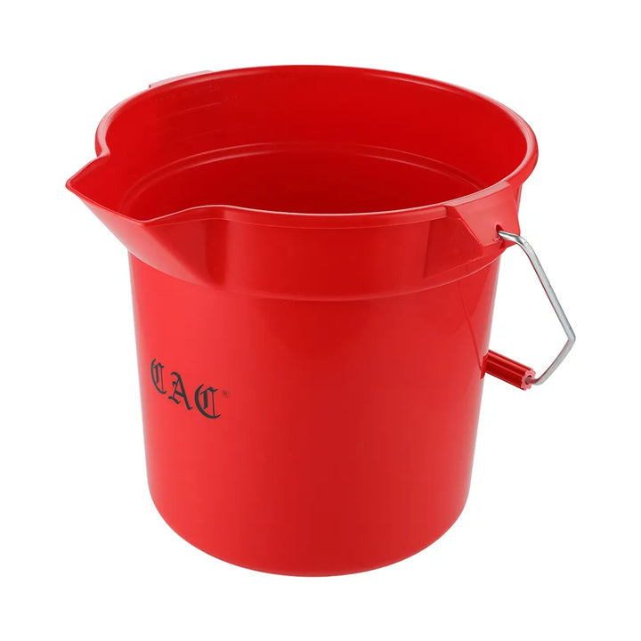 CAC China BTRS-10RD Bucket Round Poly Red 10QT Case of 12 Pcs