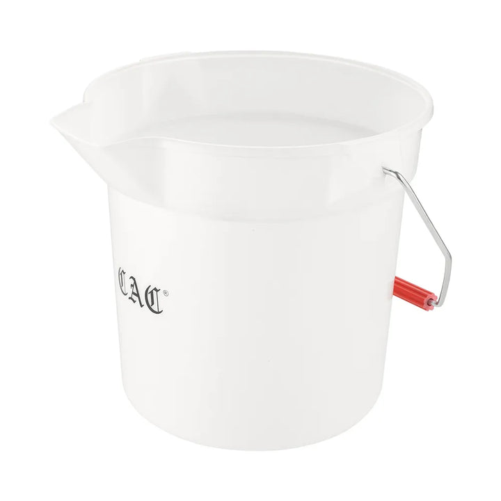 CAC China BTRS-10WT Bucket Round Poly White 10QT Case of 12 Pcs