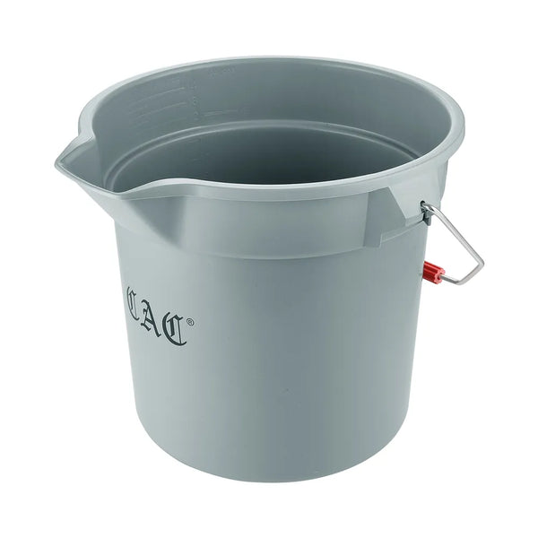 CAC China BTRS-14GY Bucket Round Poly Gray 14QT Case of 12 Pcs