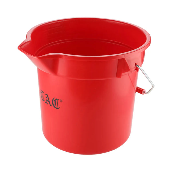 CAC China BTRS-14RD Bucket Round Poly Red 14QT Case of 12 Pcs