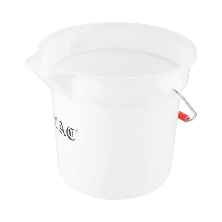 CAC China BTRS-14WT Bucket Round Poly White 14QT Case of 12 Pcs