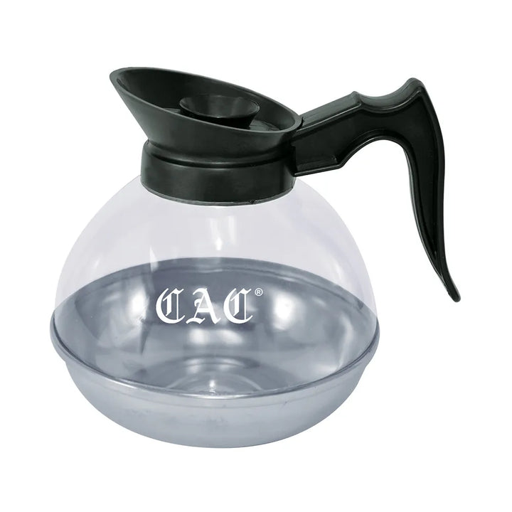 CAC China BVCD-64K Coffee Decanter PC Black 64oz SS Base /Each