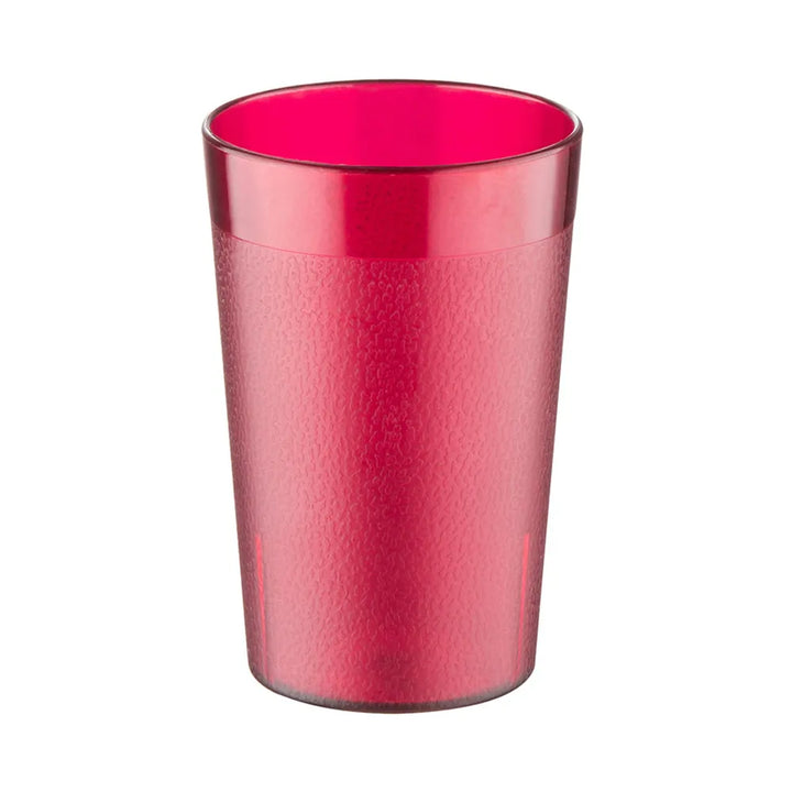 CAC China BVPT-08RD Tumbler Poly Pebbled Red 8oz 12-PC/PK Case of 72 Pcs