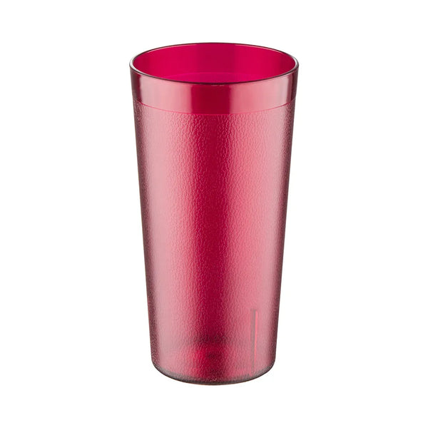 CAC China BVPT-24RD Red Plastic Pebbled Tumbler 24 Oz, 12-PC/PK