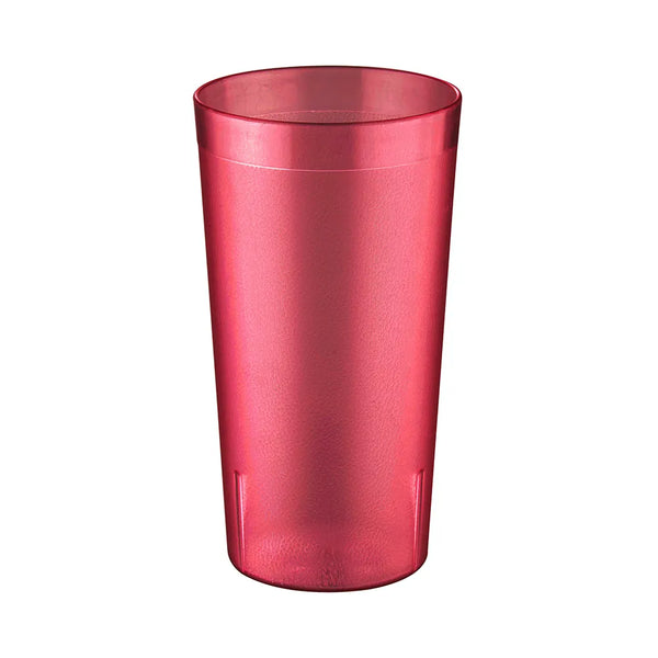 CAC China BVPT-32RD Tumbler Poly Pebbled Red 32oz 12-PC/PK Case of 24 Pcs