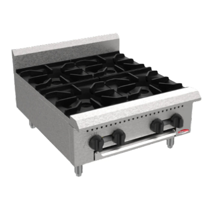 BakeMax BAFA4M-24 24" Natural Gas Countertop Hotplate w/ Manual Controls, 120,000 BTU