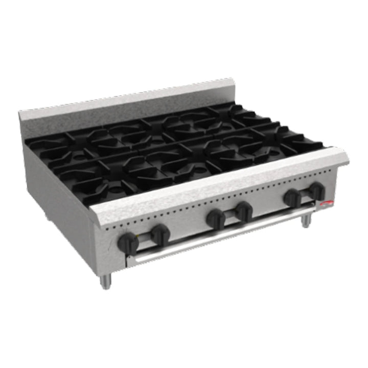 BakeMax BAFA6M-36 36" Natural Gas Countertop Hotplate w/ Manual Controls, 180,000 BTU