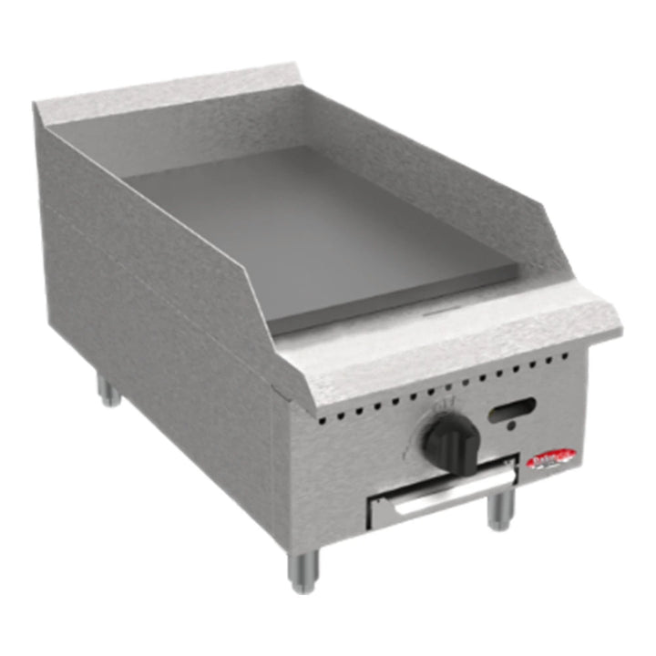 BakeMax BACG15 15" Countertop Heavy Duty Natural Gas Griddle w/ Manual Controls, 30,000 BTU