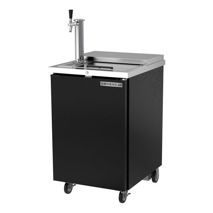 Beverage-Air BM23HC-C-B 24" Single Tap Club Top Kegerator Beer Dispenser - Black, (1) 1/2 Keg Capacity