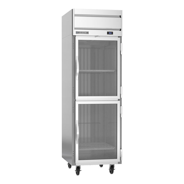 Beverage-Air HR1HC-1HG Horizon Series 26" Top Mounted Half Glass Door Reach In Refrigerator