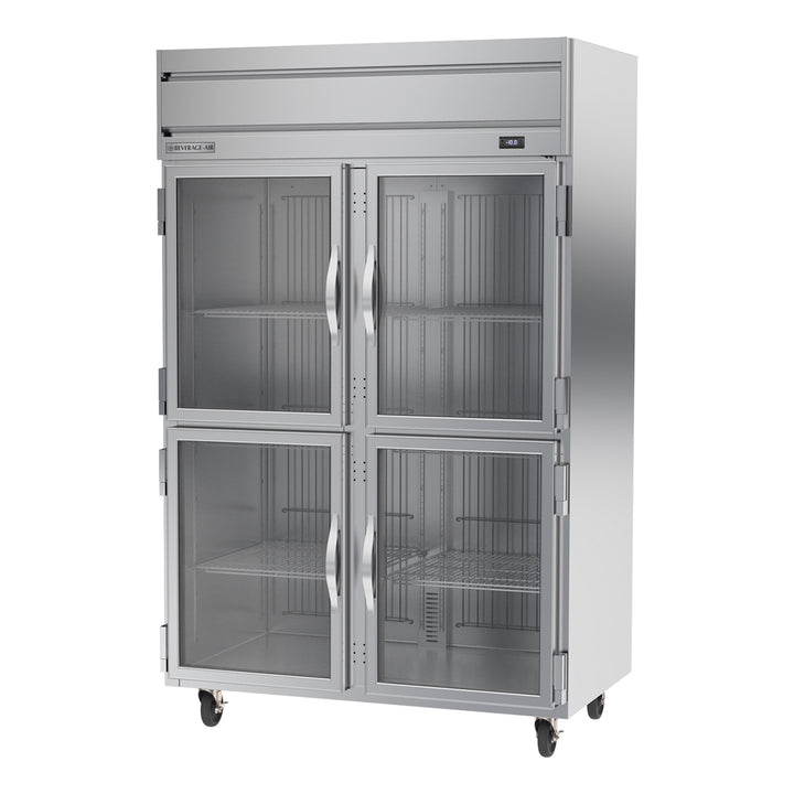 Beverage-Air HFPS2HC-1HG Horizon Series 52" Stainless Steel Glass Half Door Reach In Freezer