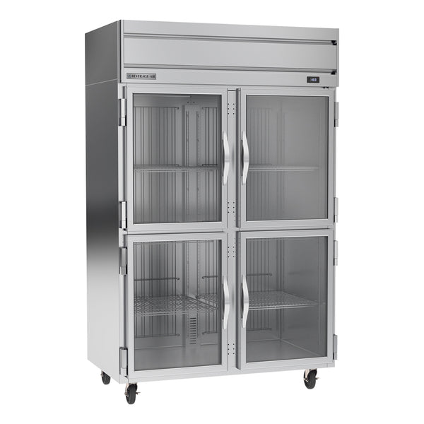 Beverage-Air HFPS2HC-1HG Horizon Series 52" Stainless Steel Glass Half Door Reach In Freezer