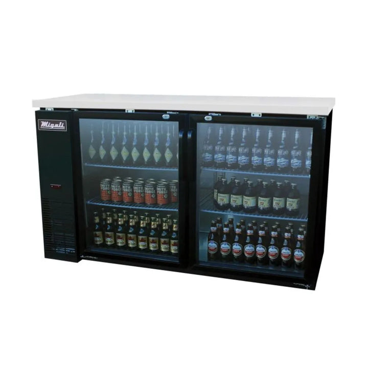 Migali C-BB60G-HC Glass Door Back Bar 60” Wide Refrigerator - The Horecastore