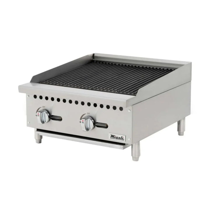 Migali C-CR24 Counter-top 24” Wide Char-Rock Broiler - The Horecastore