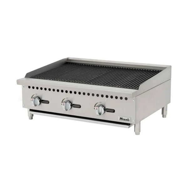 Migali C-CR36 Counter-top 36” Wide Char-Rock Broiler - The Horecastore