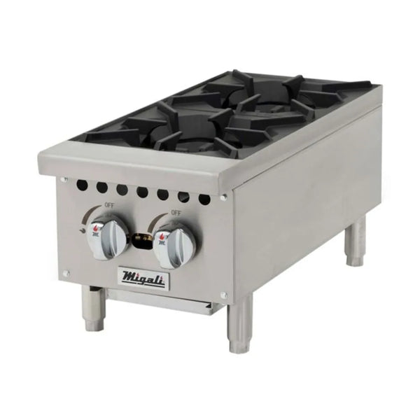 Migali C-HP-2-12 Counter-top Two Burners, 12” Wide Hot Plate - The Horecastore