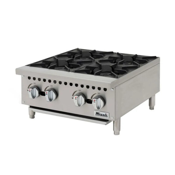 Migali C-HP-4-24 Counter-top Four Burners, 24” Wide Hot Plate - The Horecastore