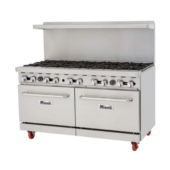 Migali C-RO10-LP 60” Ten Burner Liquid Propane Range With Oven - The Horecastore