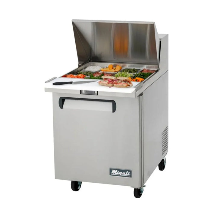 Migali C-SP27-12BT-HC Twelve Pans 27” Wide Big Top Sandwich Prep Table Refrigerator - The Horecastore