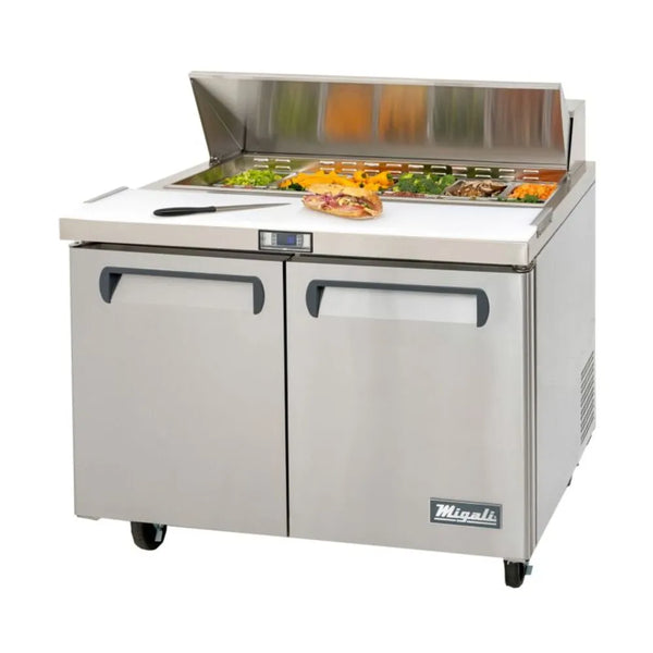 Migali C-SP48-12-HC Twleve Pans 48” Wide Standard Top Sandwich Prep Table Refrigerator - The Horecastore