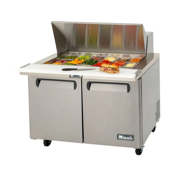 Migali C-SP48-18BT-HC Eighteen Pans 48” Wide Big Top Sandwich Prep Table Refrigerator - The Horecastore