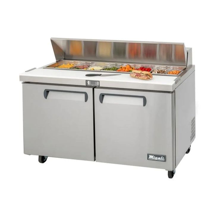 Migali C-SP60-16-HC Sixteen Pans 60” Wide Standard Top Sandwich Prep Table Refrigerator - The Horecastore