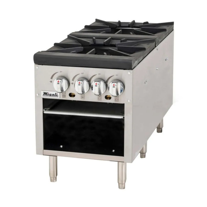 Migali C-SPS-2-18 Two Burner, 18” Wide, Stock Pot Stove - The Horecastore