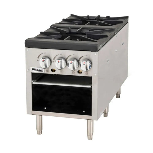 Migali C-SPS-2-18 Two Burner, 18” Wide, Stock Pot Stove