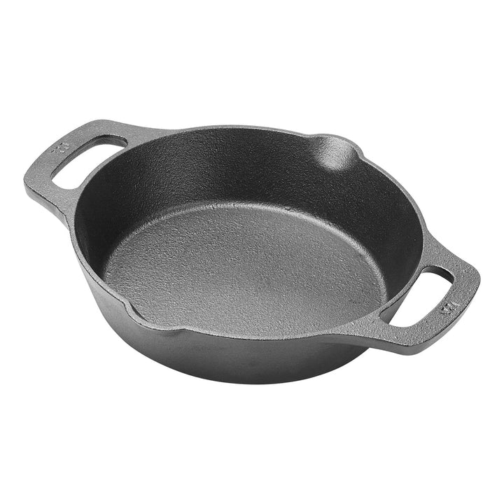 Winco CASD-8 Cast Iron, Induction Skillet with Dual Loop Handles, 8" Dia, Pre-Seasoned