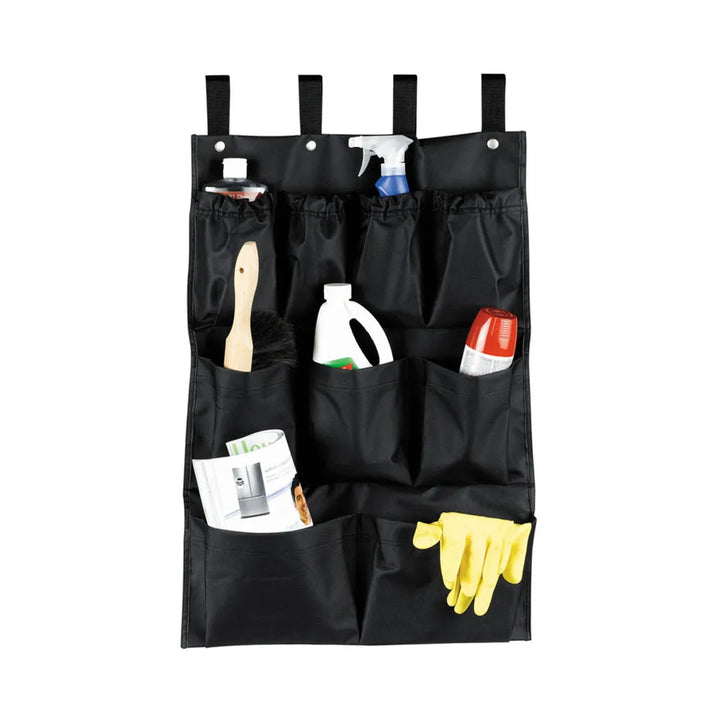 Hospitality 1 Source CB9BLK 9 Pocket Caddy Bag 19" x 32" — Black Case Pack of 6 Pieces