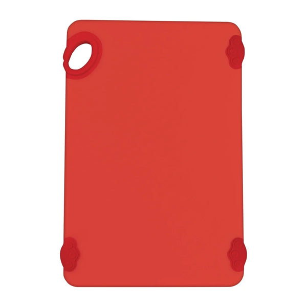 Winco CBK-1218RD Cutting Board with Hook, 12" x 18" x 1/2", FULL COLOR Red