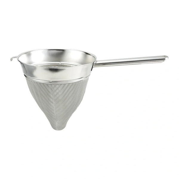 Winco CCB-10  Stainless Steel Bouillon Strainer with Extra Fine Mesh, 10"