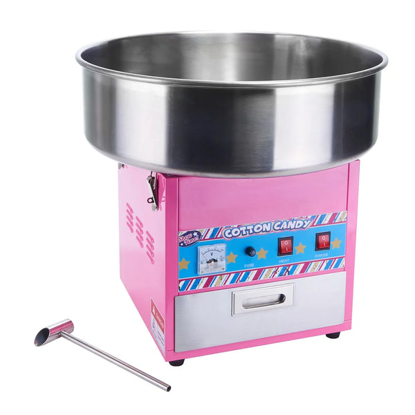 Winco CCM-28 ShowTime Electric Cotton Candy Machine with 20.5" Stainless Steel Bowl, 1080 W