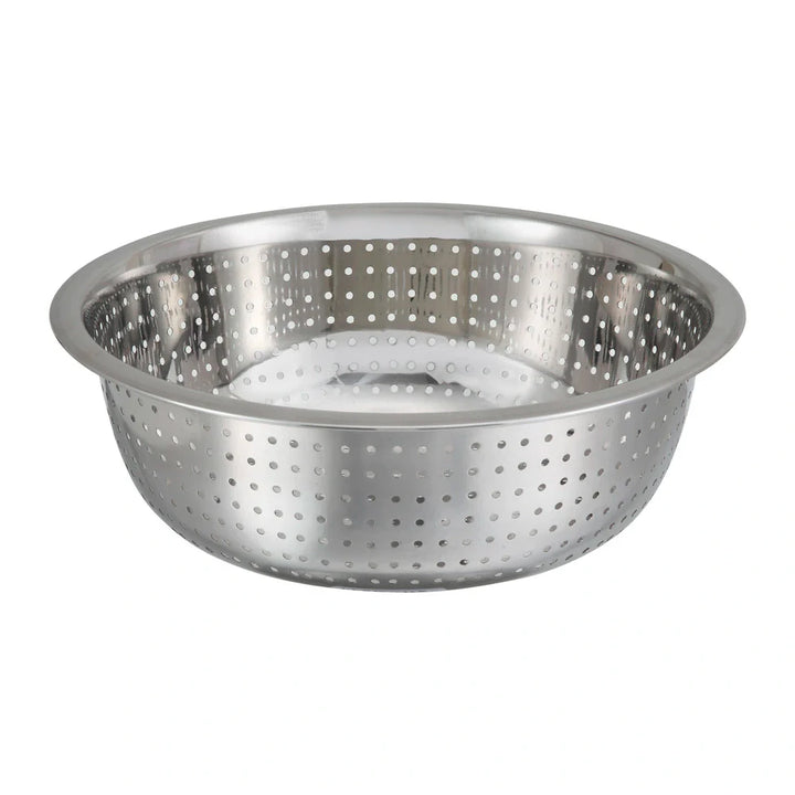 Winco CCOD-11S 11" Colanders, Chinese Style, 2.5mm Holes, Stainless Steel