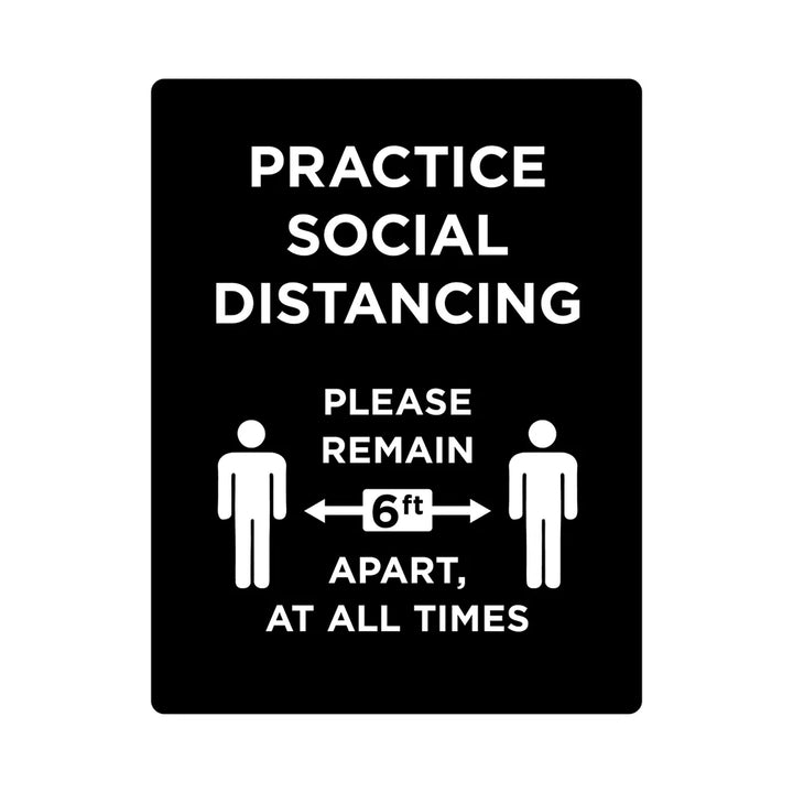 CAC China CCSN-DT6 Sign Stanchion PRACTICE SOCIAL DISTANCING /Each