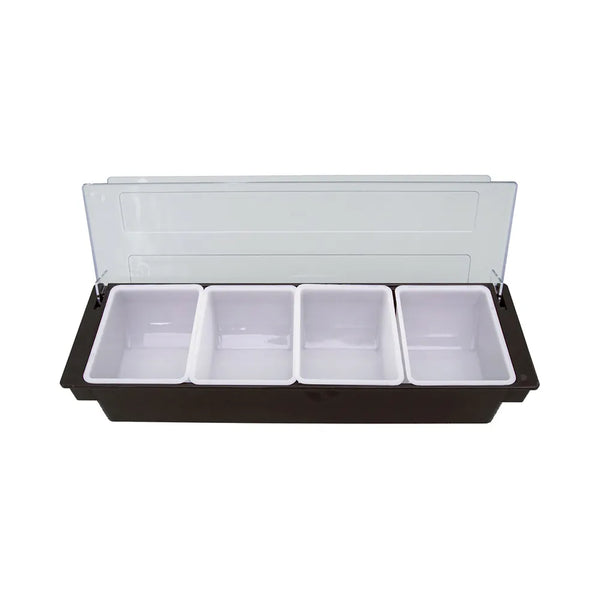 CAC China CDHL-4 Condiment Holder Plastic 4-Compartment /Each