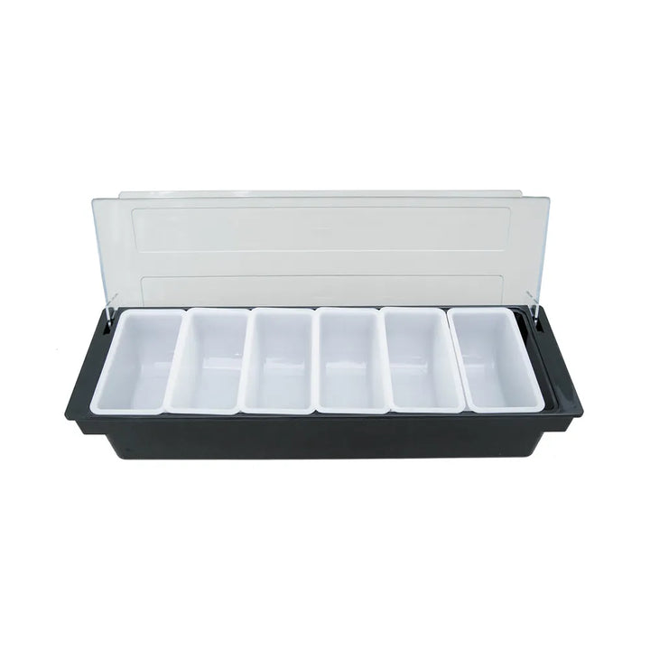 CAC China CDHL-6 Condiment Holder Plastic 6-Compartment /Each