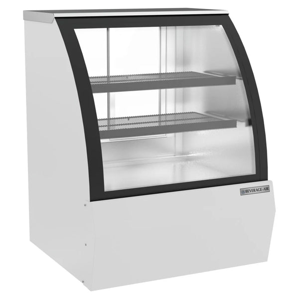 Beverage-Air CDR3HC-1-W-D 37 1/4" Curved Glass White Dry Bakery Display Case