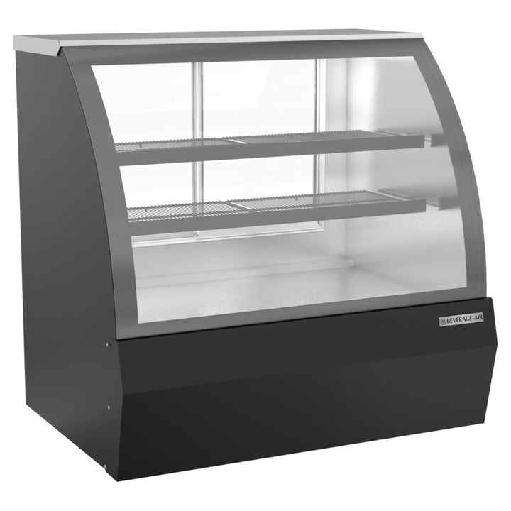 Beverage-Air CDR4HC-1-B-D 49 1/4" Curved Glass Black Dry Bakery Display Case