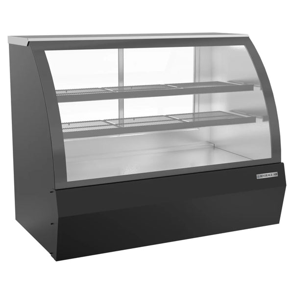 Beverage-Air CDR5HC-1-B-D 60 1/4" Curved Glass Black Dry Bakery Display Case