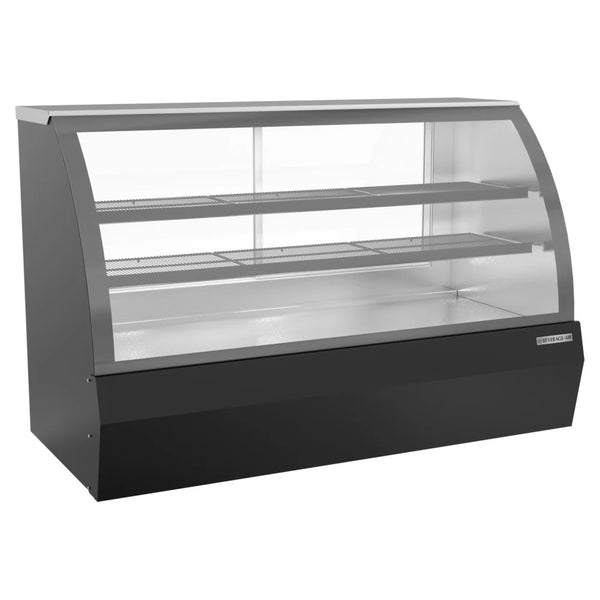 Beverage-Air CDR6HC-1-B-D 73 11/16" Curved Glass Black Dry Bakery Display Case