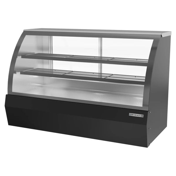 Beverage-Air CDR6HC-1-B 73" Curved Glass Black Refrigerated Bakery / Deli Display Case