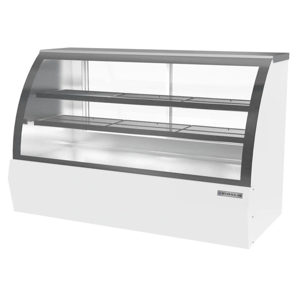 Beverage-Air CDR6HC-1-W-D 73 11/16" Curved Glass White Dry Bakery Display Case