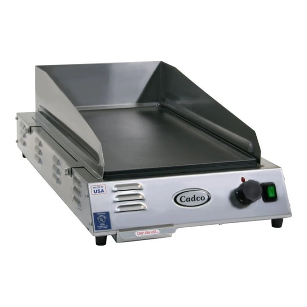 Cadco CG-5FB 12" x 21" Electric Front-to-Back Countertop Griddle - 1,500W, 120V