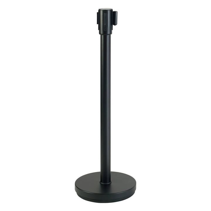 Winco CGS-38K 34" Stanchion Post, Black, 6-1/2' Retractable Belt